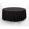 Atlas Commercial Products 108" Round Polyester Tablecloth, Black PY-108R-03 - alternate 1